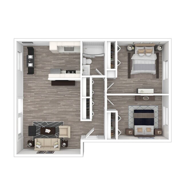 2 Bedroom F 203 floor plan